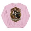 Sudadera gatos Cat-edrático en color rosa claro, vista plana