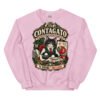 Sudadera gatos Contagato en color rosa claro, vista plana