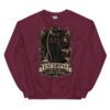 Sudadera gatos Escorpio en color granate, vista plana