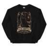 Sudadera gatos Escorpio en color negro, vista plana