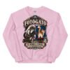 Sudadera gatos Fotógato en color rosa claro, vista plana