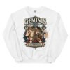 Sudadera gatos Géminis en color blanco, vista plana