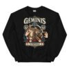 Sudadera gatos Géminis en color negro, vista plana