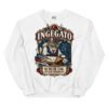 Sudadera gatos Ingegato en color blanco, vista plana