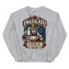 Sudadera gatos Ingegato en color gris deportivo, vista plana