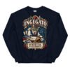 Sudadera gatos Ingegato en color marino, vista plana