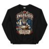 Sudadera gatos Ingegato en color negro, vista plana