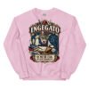 Sudadera gatos Ingegato en color rosa claro, vista plana