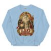 Sudadera gatos Leo en color azul claro, vista plana
