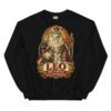 Sudadera gatos Leo en color negro, vista plana