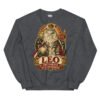 Sudadera gatos Leo en color oscuro jaspeado, vista plana