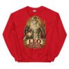 Sudadera gatos Leo en color rojo, vista plana
