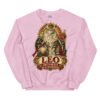 Sudadera gatos Leo en color rosa claro, vista plana