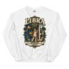 Sudadera gatos Libra en color blanco, vista plana