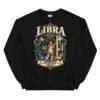 Sudadera gatos Libra en color negro, vista plana