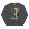 Sudadera gatos Libra en color oscuro jaspeado, vista plana