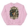 Sudadera gatos Libra en color rosa claro, vista plana