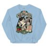Sudadera gatos Médigato en color azul claro, vista plana