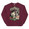 Sudadera gatos Médigato en color granate, vista plana