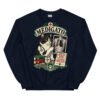 Sudadera gatos Médigato en color marino, vista plana