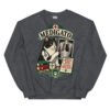Sudadera gatos Médigato en color oscuro jaspeado, vista plana