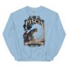 Sudadera gatos Piscis en color azul claro, vista plana