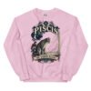 Sudadera gatos Piscis en color rosa claro, vista plana