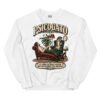 Sudadera gatos Psicogato en color blanco, vista plana