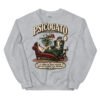 Sudadera gatos Psicogato en color gris deportivo, vista plana