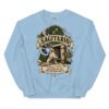 Sudadera gatos Sagitario en color azul claro, vista plana