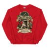 Sudadera gatos Sagitario en color rojo, vista plana