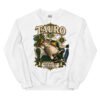 Sudadera gatos Tauro en color blanco, vista plana