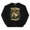 Sudadera gatos Tauro en color negro, vista plana