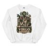 Sudadera gatos Virgo en color blanco, vista plana