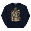 Sudadera gatos Virgo en color marino, vista plana