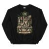 Sudadera gatos Virgo en color negro, vista plana