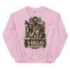 Sudadera gatos Virgo en color rosa claro, vista plana